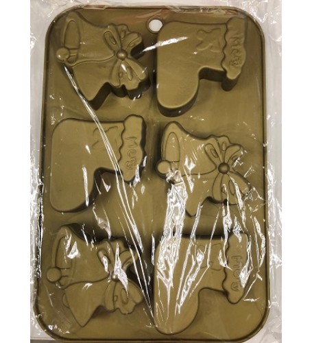 SILICONE CAKE MOULD BOOTS AND BELLS  